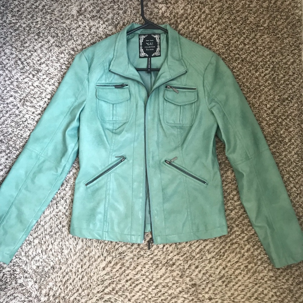 Sage Green Leather Jacket